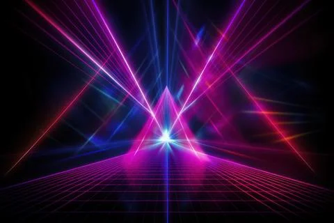 3d rendering neon light abstract ultraviolet background, dynamic glowing li.. Stock Illustration
