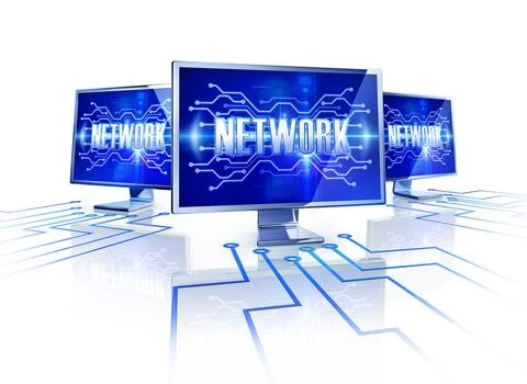 3D rendering of a network concept Stock Illustration