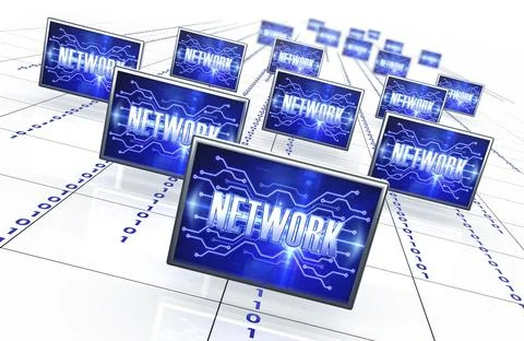 3d rendering of a network concept 스톡 일러스트
