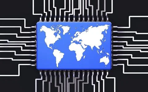 3D rendering of a network concept 스톡 일러스트