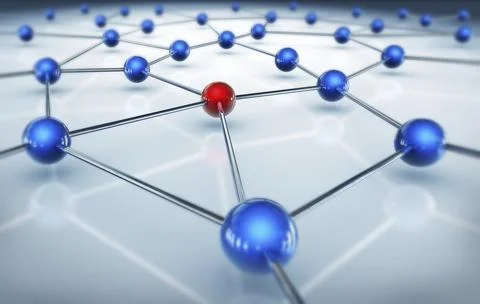 3d rendering of a network Stockillustratie