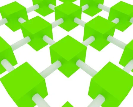 3D rendering of a network node Stock Illustration