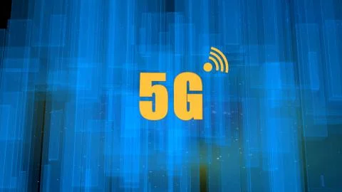 3d rendering of new generation of high-speed mobile technology for connecting Stock Photos