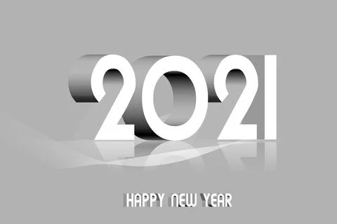3D rendering of New year 2021 Stock Illustration