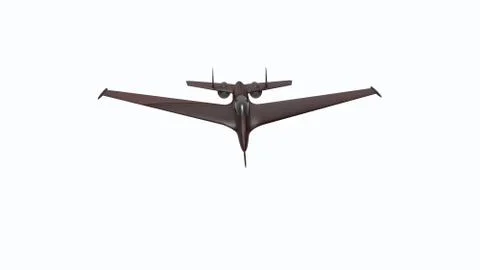 3d rendering of nice air force palne isolated with single color Illustrazione stock