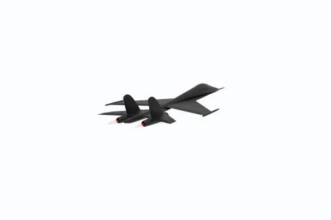 3d rendering of nice air force palne isolated with single color Stock Illustration