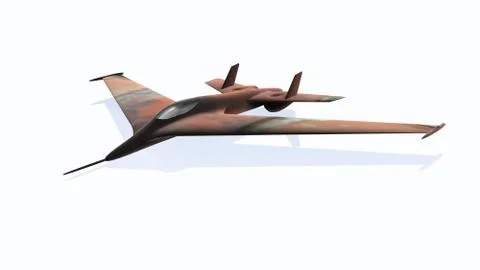 3d rendering of nice air force palne isolated with single color Stock Illustration