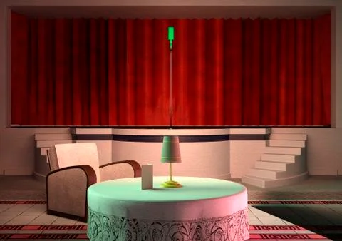 3D Rendering Night Club Interior Ilustración de archivo