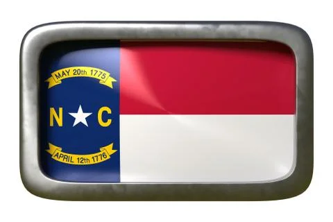 3d rendering of North Carolina State flag Stock Illustration