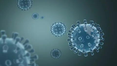 3D rendering of noval coronavirus Stock Illustration