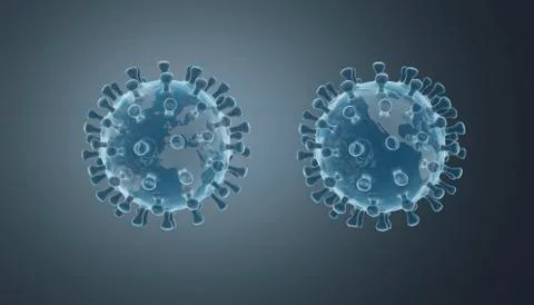 3D rendering of noval coronavirus Stock Illustration