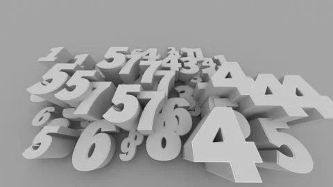 3d rendering of numbers Stock Illustration