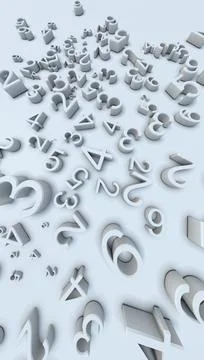 3d Rendering Numbers On White Background Stock Illustration