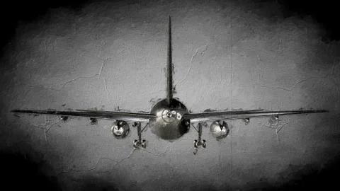 3d rendering of an object painting on a dark background Stock Illustration