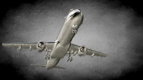 3d rendering of an object painting on a dark background Stock Illustration