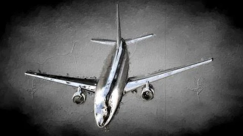 3d rendering of an object painting on a dark background Stock Illustration