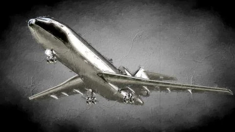 3d rendering of an object painting on a dark background Stock Illustration