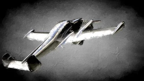 3d rendering of an object painting on a dark background Stock Illustration