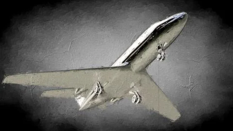 3d rendering of an object painting on a dark background Stock Illustration