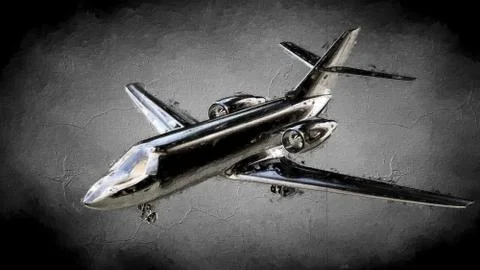 3d rendering of an object painting on a dark background Stock Illustration