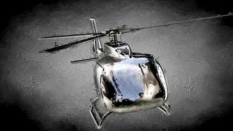 3d rendering of an object painting on a dark background Stock Illustration