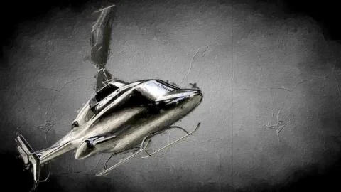 3d rendering of an object painting on a dark background Stock Illustration