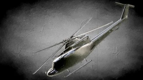 3d rendering of an object painting on a dark background Stock Illustration
