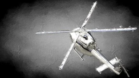 3d rendering of an object painting on a dark background Stock Illustration