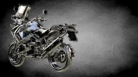 3d rendering of an object painting on a dark background Stock Illustration