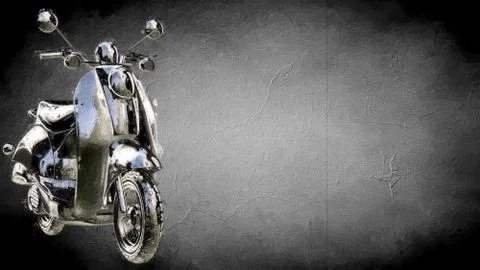 3d rendering of an object painting on a dark background Stock Illustration