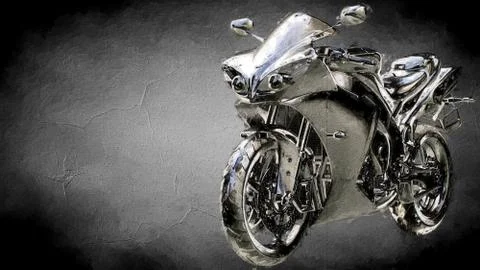 3d rendering of an object painting on a dark background Stock Illustration