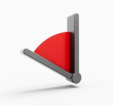 3D rendering ofa clock and timestamp without numbers on a white Isolated backgro Stock Illustration