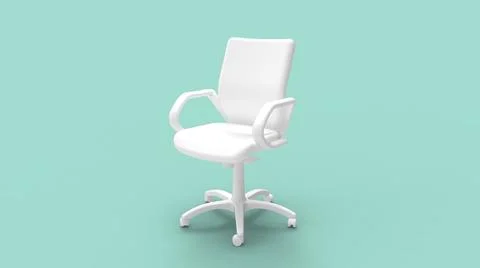 3D rendering of an office chair and furniture business tools work utensil Stock Illustration