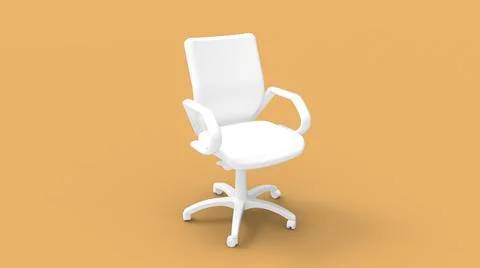 3D rendering of an office chair and furniture business tools work utensil イラスト素材