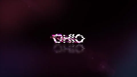 3D rendering Ohio text with screen effects of technological glitches Stock Illustration