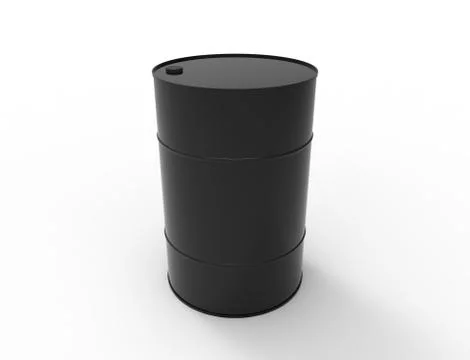 3D rendering of oil barrels isolated in white studio background. イラスト素材