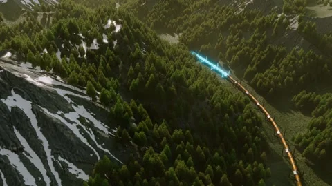 3D Rendering of Oil, Gas and Gas Pipeline Energy Transmission Scenarios Video stock 345454293