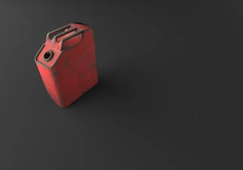 3D RENDERING OF OLD RUSTIC METAL CANISTER Stock Illustration