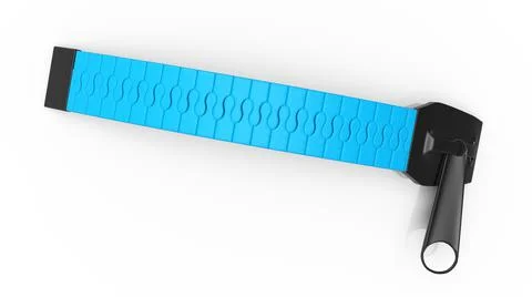 3d rendering of open zippers and pullers realistic set isolated on black back Stock Illustration