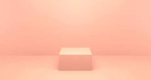 3D rendering Orange platform storefront product showcase. 3d brown rendering Illustrazione stock