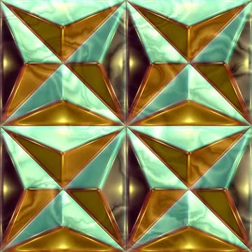 3D rendering of ornamental seamless pattern background tile Stock Illustration