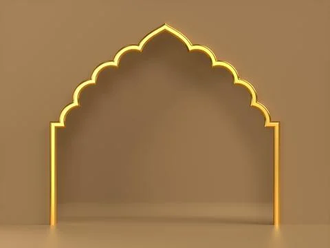 3d rendering ornate frame. Stock Illustration