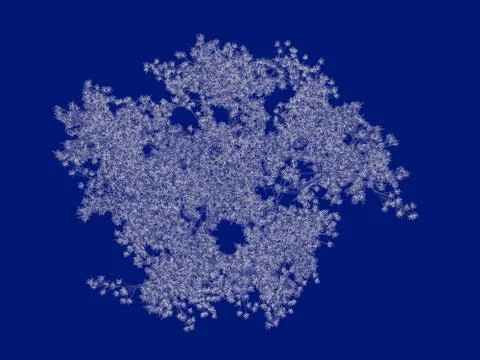 3d rendering of an outlined bush blueprint isolated on blue background Stock Illustration