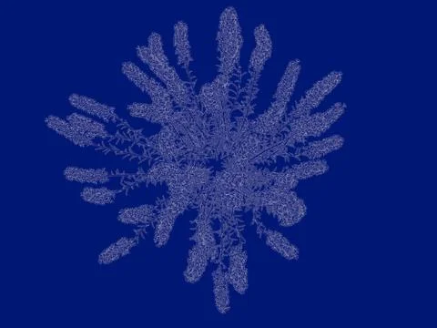 3d rendering of an outlined bush blueprint isolated on blue background Stock Illustration