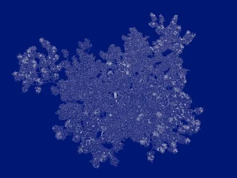 3d rendering of an outlined tree blueprint isolated on blue background イラスト素材