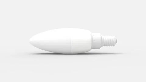 3d rendering of a oval light bulb isolated in studio background Illustrazione stock