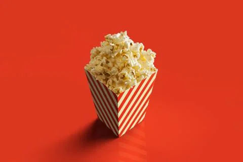 3D rendering of a pack of Pop Corn Stock Illustration