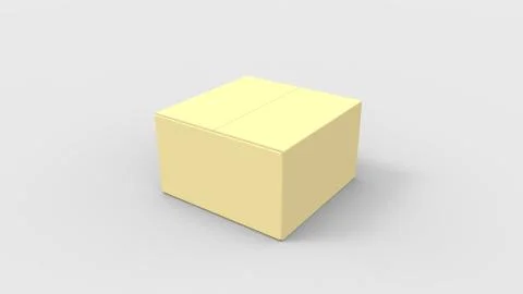 3d rendering of a packaging box isolated in studio background 스톡 일러스트