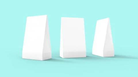 3D rendering of a packaging triangle pointy template empty clean イラスト素材