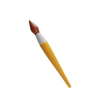 3D rendering paint art brush Stock Illustration